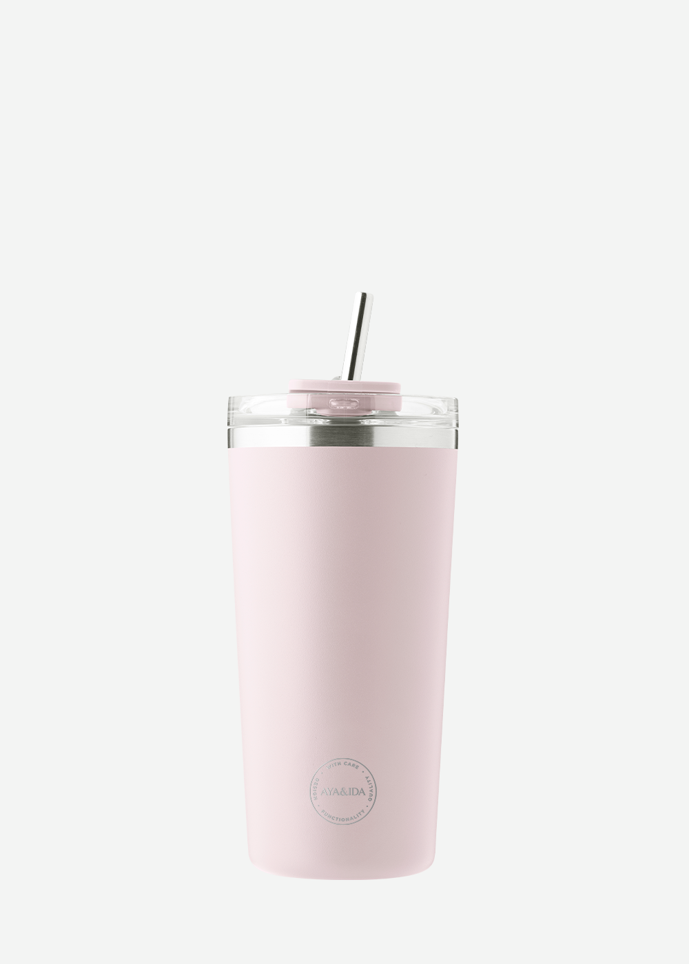 Thermo Cup with Straw - Soft Rose - 600ML