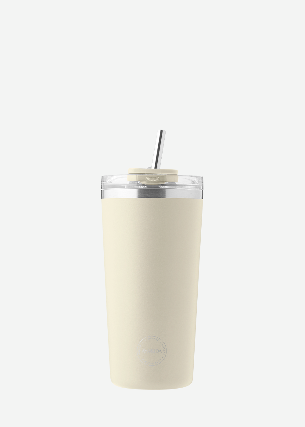 Thermo Cup with Straw - Yellow - 600ML