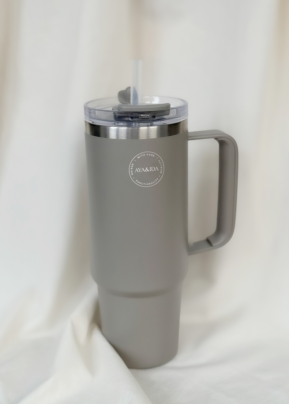 Thermo Cup with Straw - Driftwood - 885ML