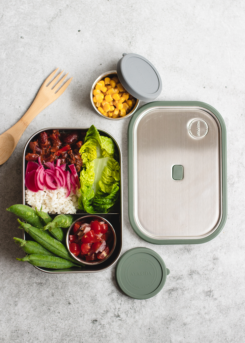 Lunch Box - Tropical Green - 1000ML