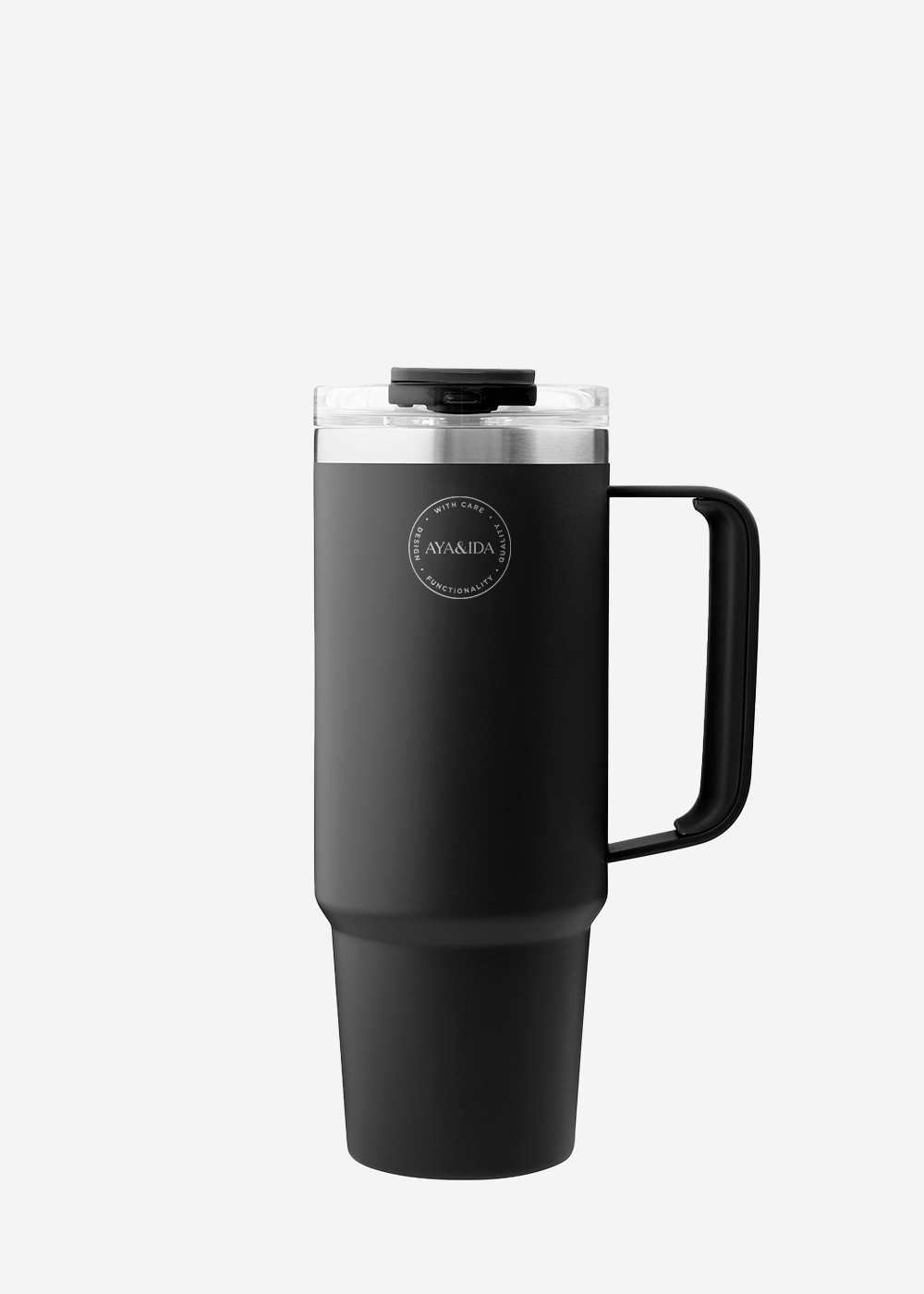 Thermo Cup with Straw - Matte Black - 885ML