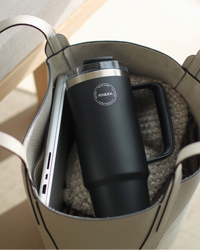 Thermo Cup with Straw - Matte Black - 885ML