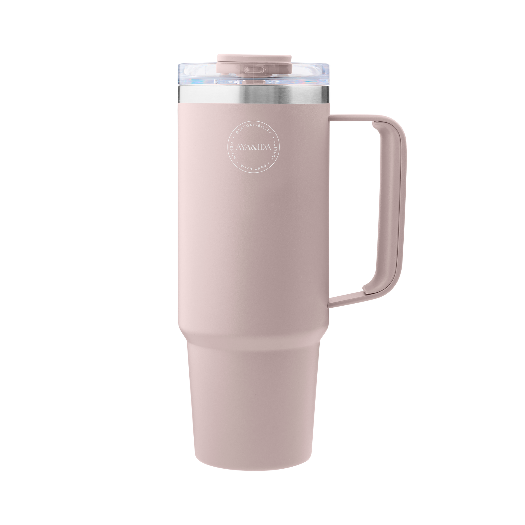 Thermo Cup with Straw - Soft Rose - 885ML