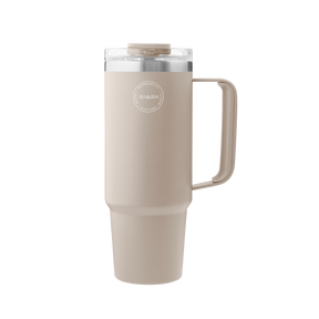 Thermo Cup with Straw - Cream Beige - 885ML