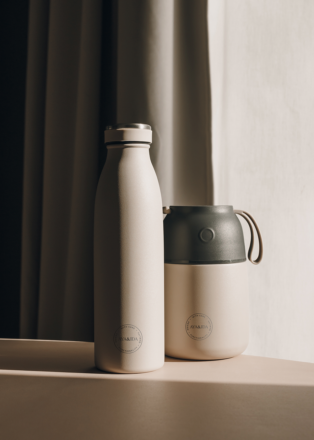 Drikkeflaske - Cream Beige - 500ML