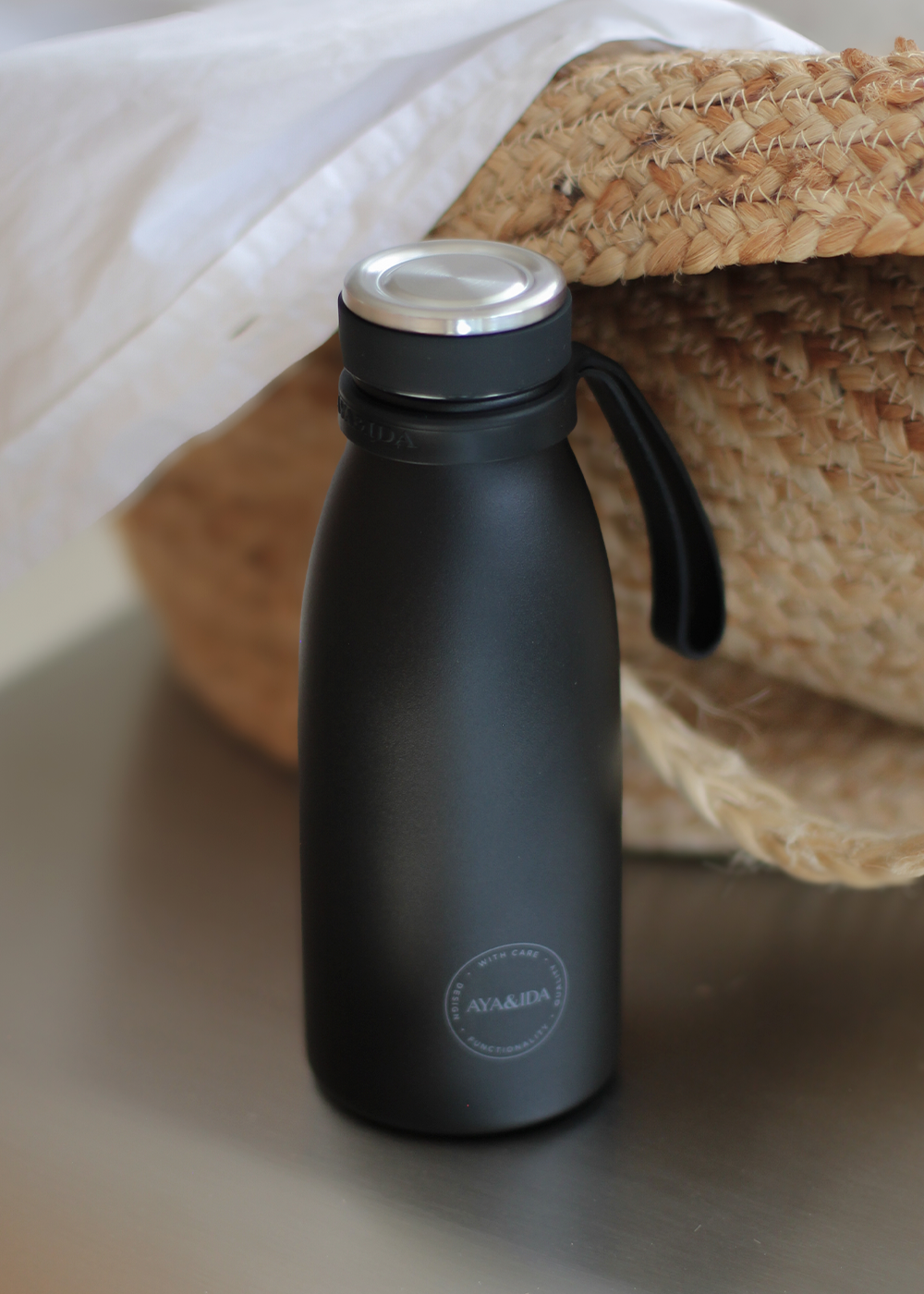 Drikkeflaske – Matte Black - 350ML