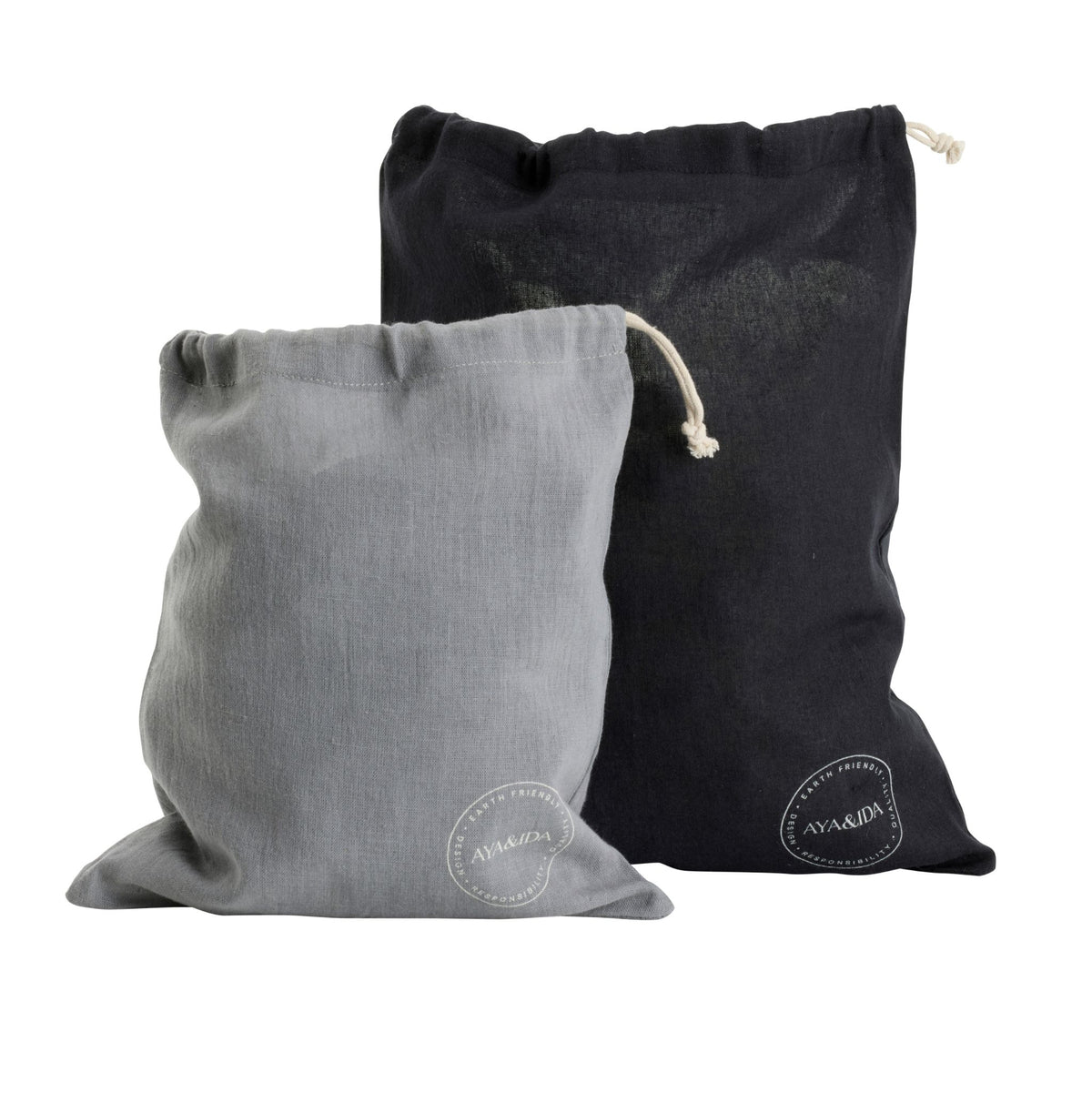 Reusable Cotton Bags - Dark Grey / Matte Black