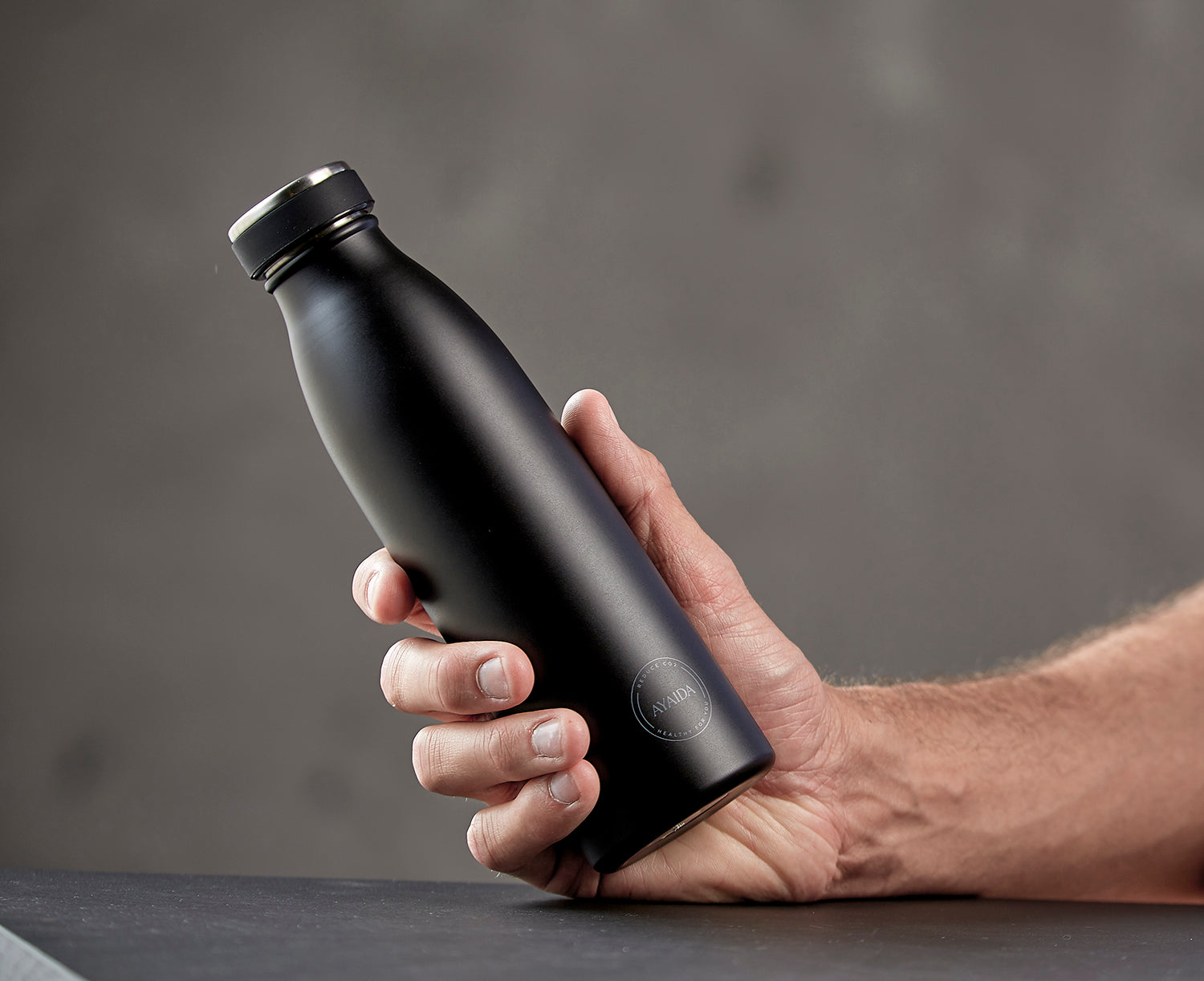 Drikkeflaske – Matte Black - 500ML
